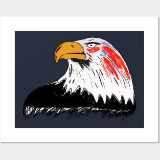 USA Drawing of an Eagle Posters and Art